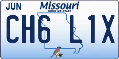 MO license plate CH6L1X