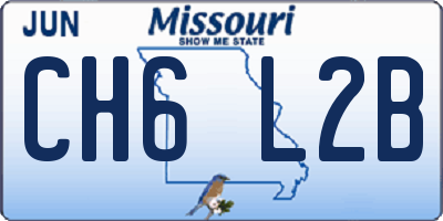 MO license plate CH6L2B
