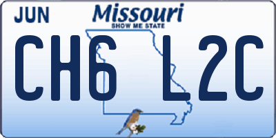 MO license plate CH6L2C