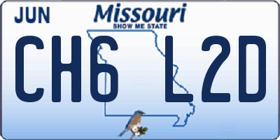 MO license plate CH6L2D