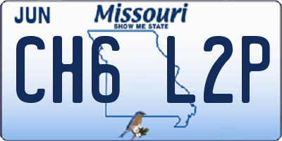 MO license plate CH6L2P