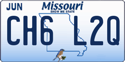 MO license plate CH6L2Q