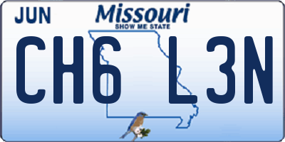 MO license plate CH6L3N
