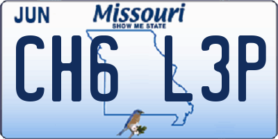 MO license plate CH6L3P