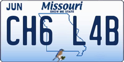 MO license plate CH6L4B