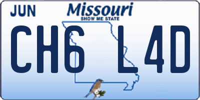 MO license plate CH6L4D