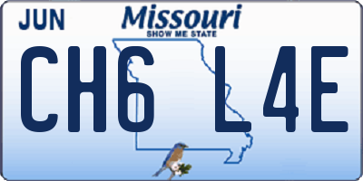 MO license plate CH6L4E