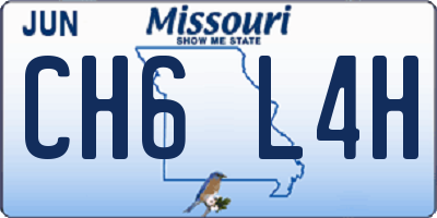 MO license plate CH6L4H