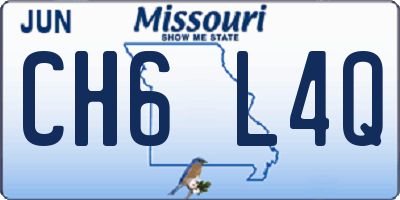 MO license plate CH6L4Q