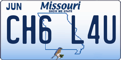 MO license plate CH6L4U