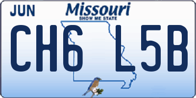 MO license plate CH6L5B