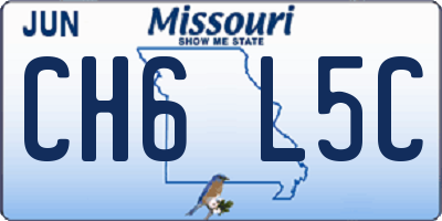 MO license plate CH6L5C