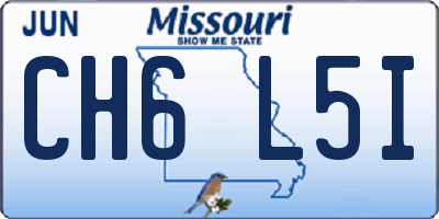 MO license plate CH6L5I