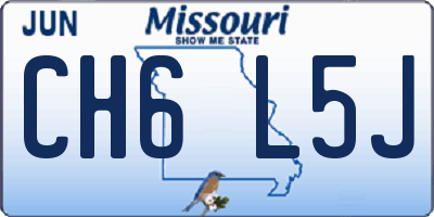 MO license plate CH6L5J