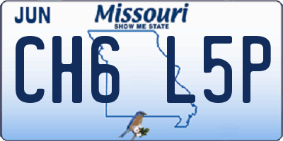 MO license plate CH6L5P