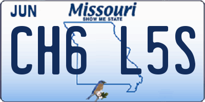 MO license plate CH6L5S