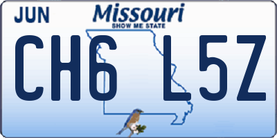 MO license plate CH6L5Z