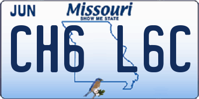 MO license plate CH6L6C