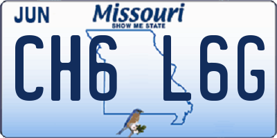 MO license plate CH6L6G