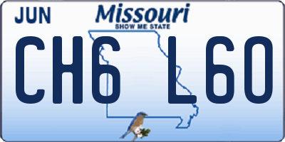 MO license plate CH6L6O