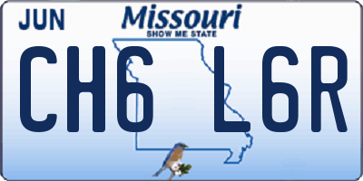 MO license plate CH6L6R