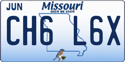 MO license plate CH6L6X