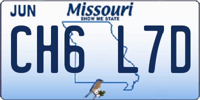 MO license plate CH6L7D