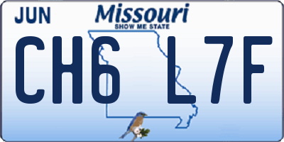MO license plate CH6L7F