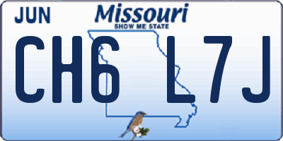MO license plate CH6L7J