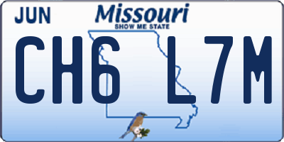MO license plate CH6L7M