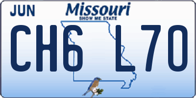 MO license plate CH6L7O