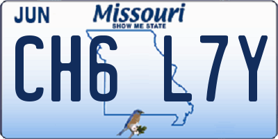 MO license plate CH6L7Y