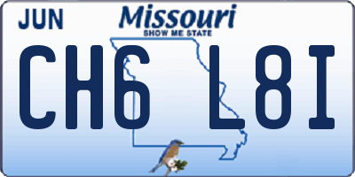 MO license plate CH6L8I