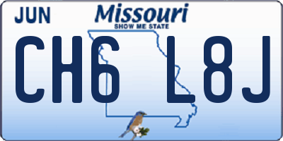 MO license plate CH6L8J