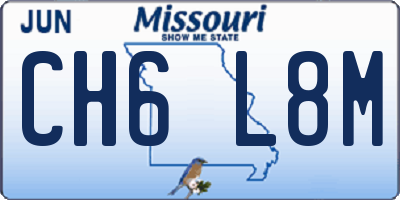 MO license plate CH6L8M