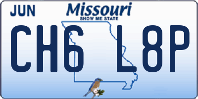 MO license plate CH6L8P
