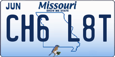 MO license plate CH6L8T