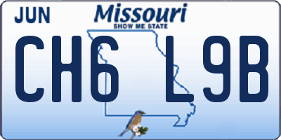 MO license plate CH6L9B