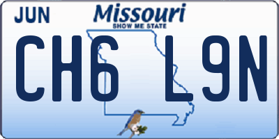 MO license plate CH6L9N
