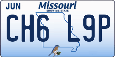 MO license plate CH6L9P