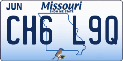 MO license plate CH6L9Q