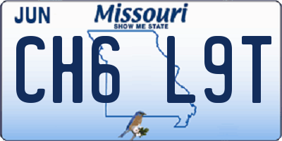 MO license plate CH6L9T