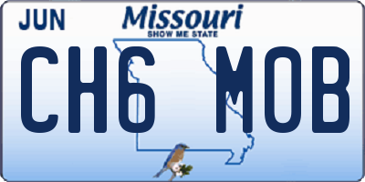 MO license plate CH6M0B