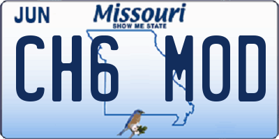 MO license plate CH6M0D