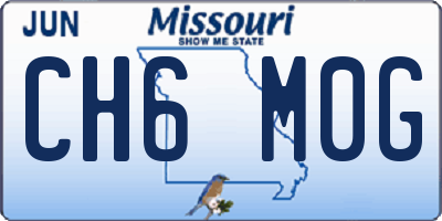 MO license plate CH6M0G