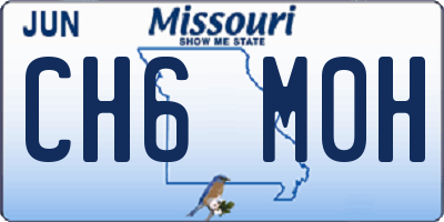 MO license plate CH6M0H