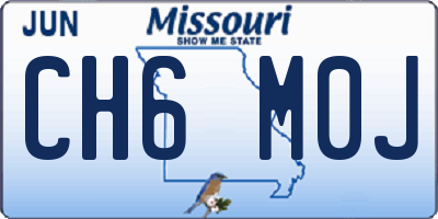 MO license plate CH6M0J