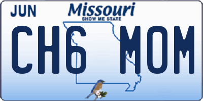 MO license plate CH6M0M