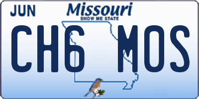 MO license plate CH6M0S