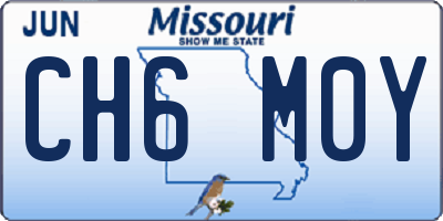 MO license plate CH6M0Y